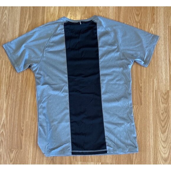 Puma Mens Lrg Gray DryCELL RTG T-Shirt With Black Stripe Mesh Back Panel - Picture 5 of 10